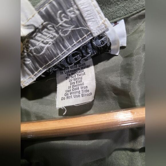 Sage Green Button Washable Suede Long Sleeve Blazer Women’s Sz 10 Western Boho - Picture 8 of 9